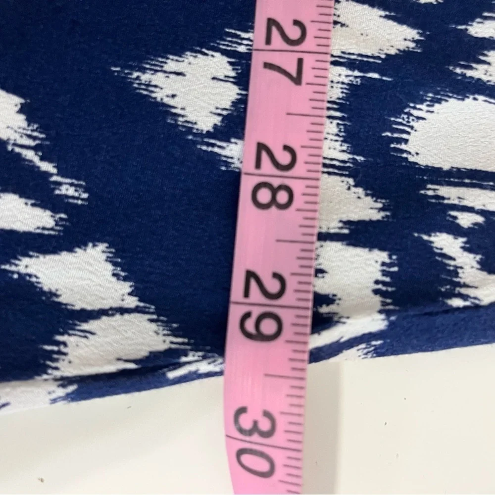 Talbots Blue Ikat Print Viscose A Line Skirt - Picture 15 of 15